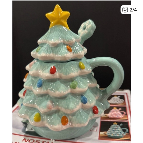 Mr. Christmas Other - Mr. Christmas 16oz Lidded Nostalgic Christmas Tree Mug with Spoon NIB